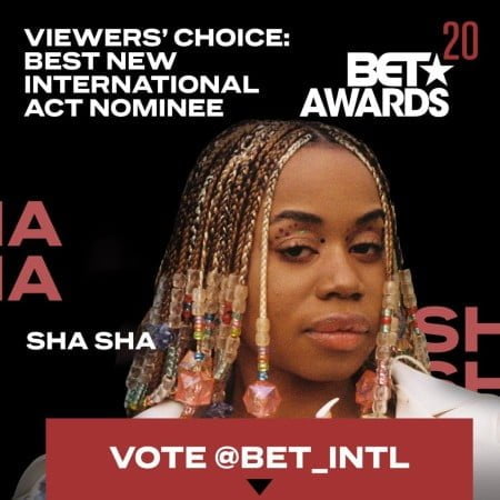 Sha Sha Gets 2020 BET Award Nomination